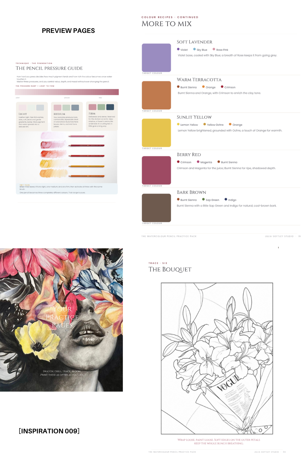 30 Days to better Watercolour Pencil - Practice pack & guidebook.